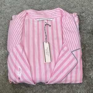 NEW Victoria’s Secret Striped Pink Sleep Long Sleeve T-Shirt